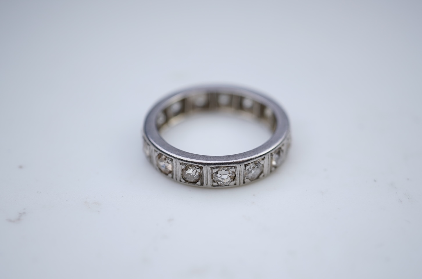 A diamond eternity ring